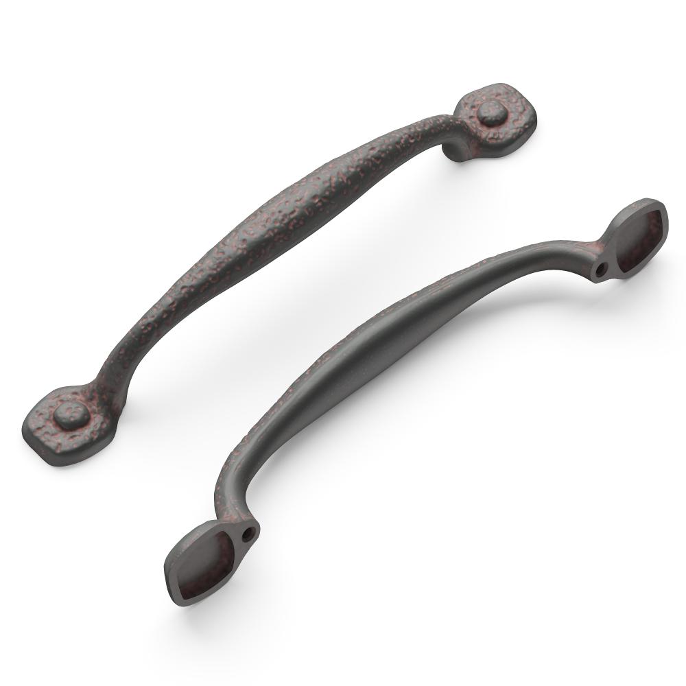 Hickory Hardware P3006-RI Refined Rustic Collection Appliance Pull 8 Inch Center to Center Rustic Iron Finish